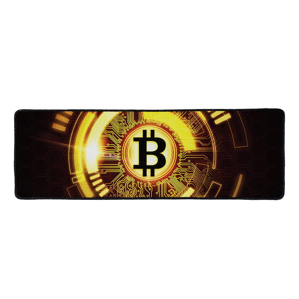 Bitcoin Crypto Symbol Print Long Kitchen Mat