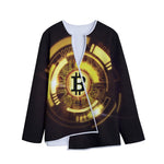 Bitcoin Crypto Symbol Print Long Sleeve Short Coat