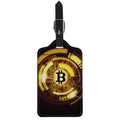 Bitcoin Crypto Symbol Print Luggage Tag