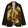 Bitcoin Crypto Symbol Print Men's Blazer