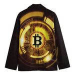 Bitcoin Crypto Symbol Print Men's Blazer