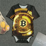 Bitcoin Crypto Symbol Print Men's Bodysuit