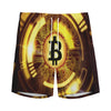 Bitcoin Crypto Symbol Print Men's Sports Shorts