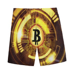 Bitcoin Crypto Symbol Print Men's Sports Shorts