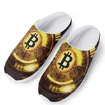 Bitcoin Crypto Symbol Print Mesh Casual Shoes