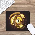 Bitcoin Crypto Symbol Print Mouse Pad