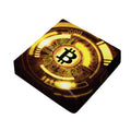 Bitcoin Crypto Symbol Print Outdoor Seat Cushion Cover