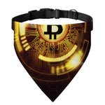 Bitcoin Crypto Symbol Print Over The Collar Dog Bandana