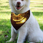 Bitcoin Crypto Symbol Print Over The Collar Dog Bandana