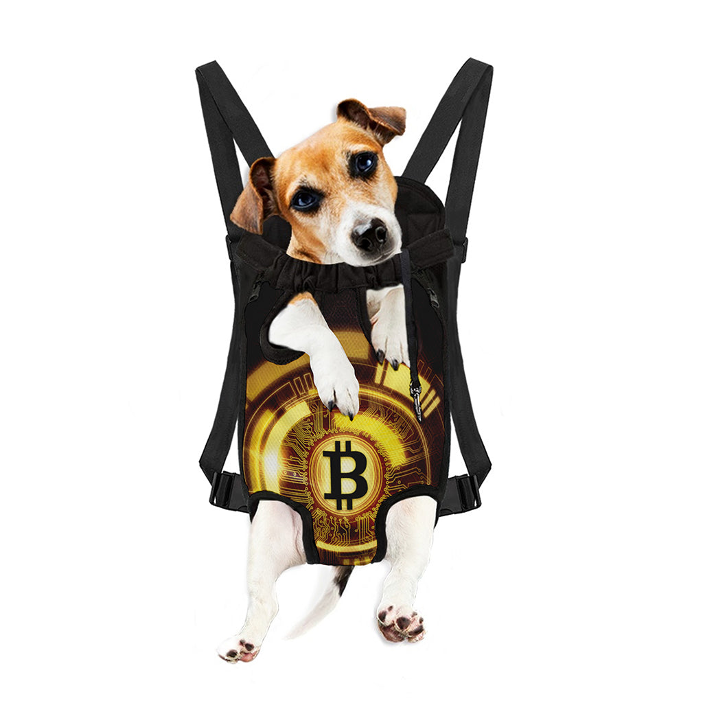 Bitcoin Crypto Symbol Print Pet Carrier Backpack