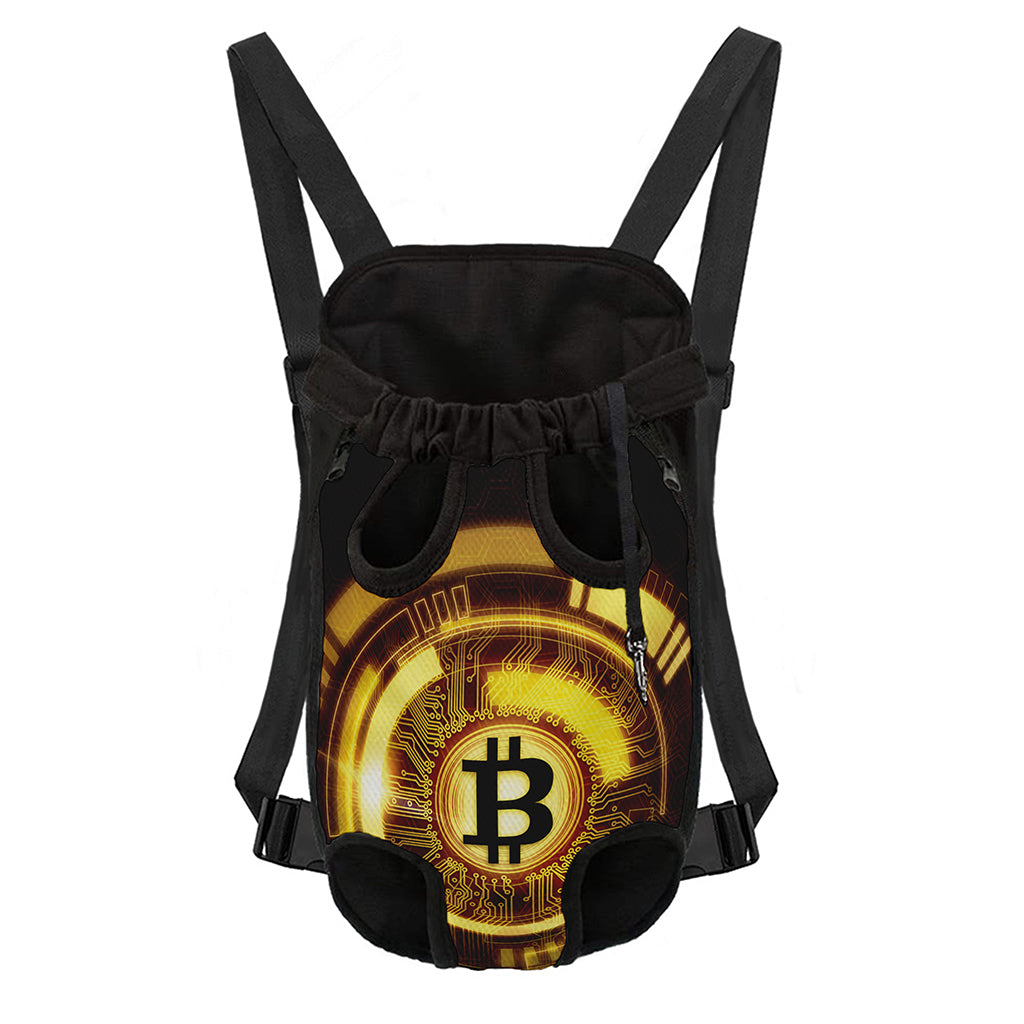 Bitcoin Crypto Symbol Print Pet Carrier Backpack