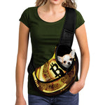 Bitcoin Crypto Symbol Print Pet Sling Carrier