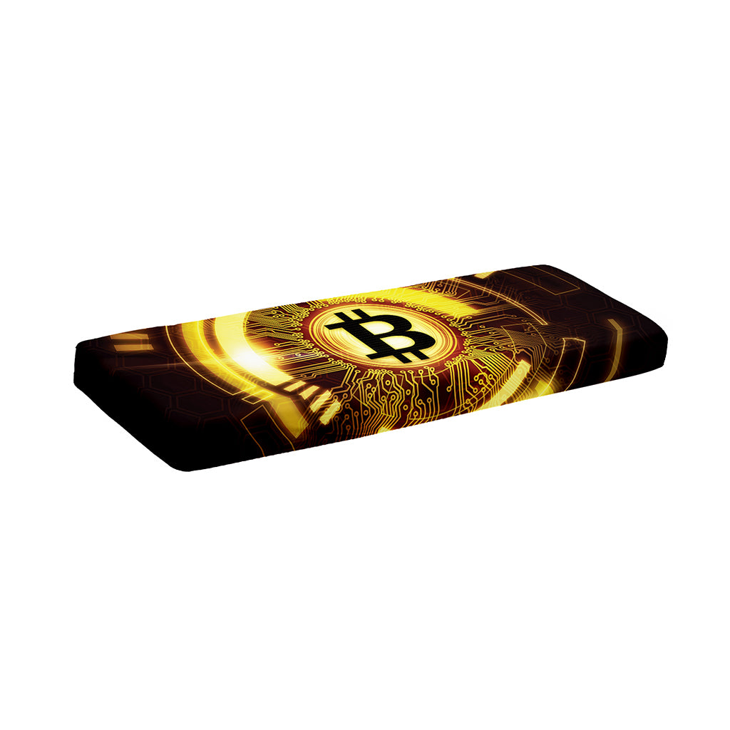 Bitcoin Crypto Symbol Print Piano Keyboard Cover