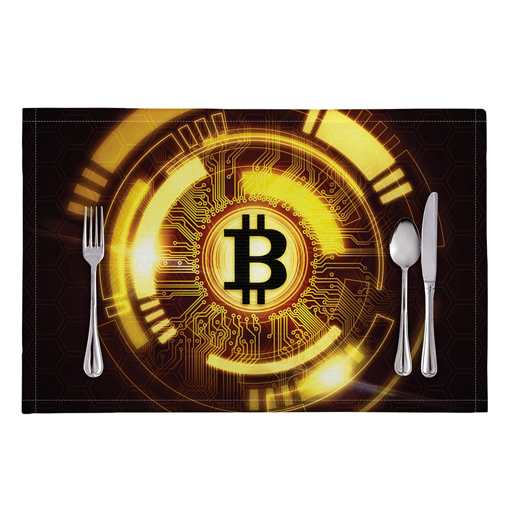Bitcoin Crypto Symbol Print Placemat