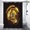 Bitcoin Crypto Symbol Print Premium Shower Curtain