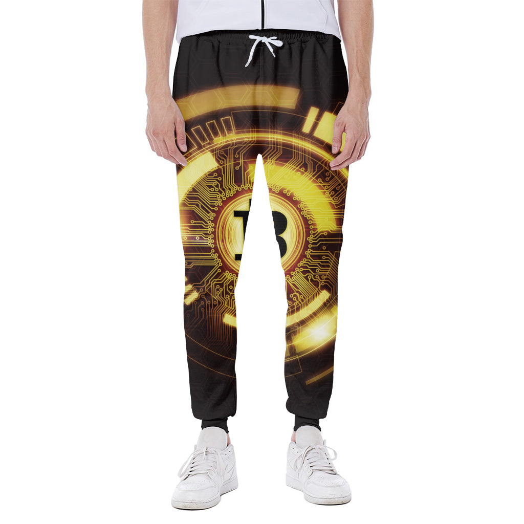 Bitcoin Crypto Symbol Print Scuba Joggers