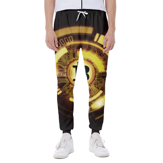 Bitcoin Crypto Symbol Print Scuba Joggers