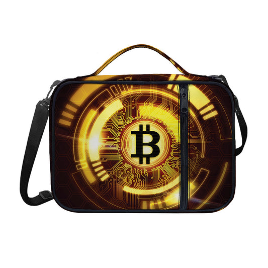 Bitcoin Crypto Symbol Print Shoulder Strap Bible Bag