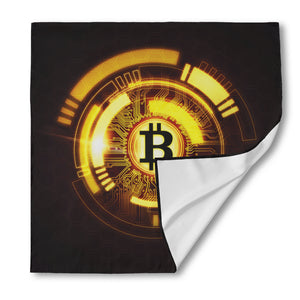 Bitcoin Crypto Symbol Print Silk Bandana