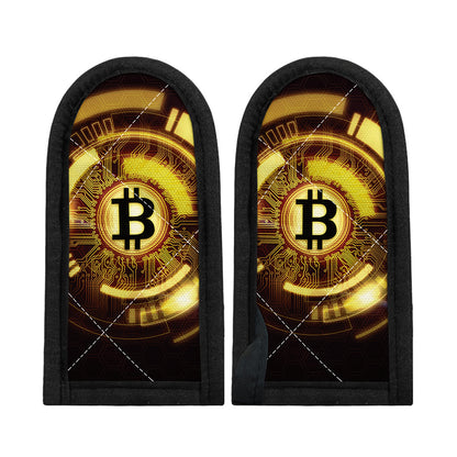 Bitcoin Crypto Symbol Print Skillet Handle Cover