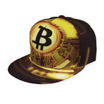 Bitcoin Crypto Symbol Print Snapback Cap