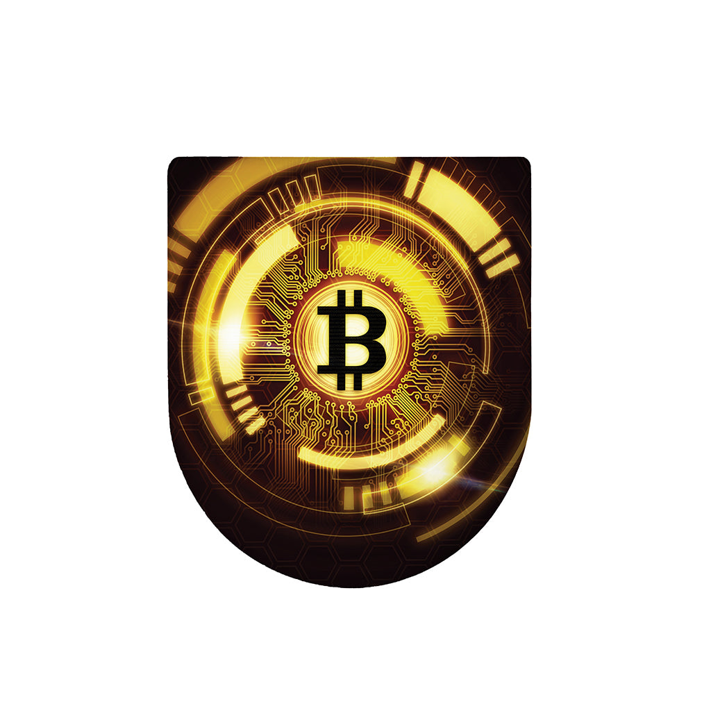 Bitcoin Crypto Symbol Print Toilet Lid Cover