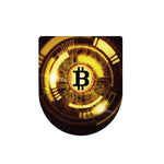 Bitcoin Crypto Symbol Print Toilet Lid Cover