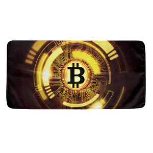 Bitcoin Crypto Symbol Print Towel