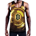 Bitcoin Crypto Symbol Print Training Tank Top