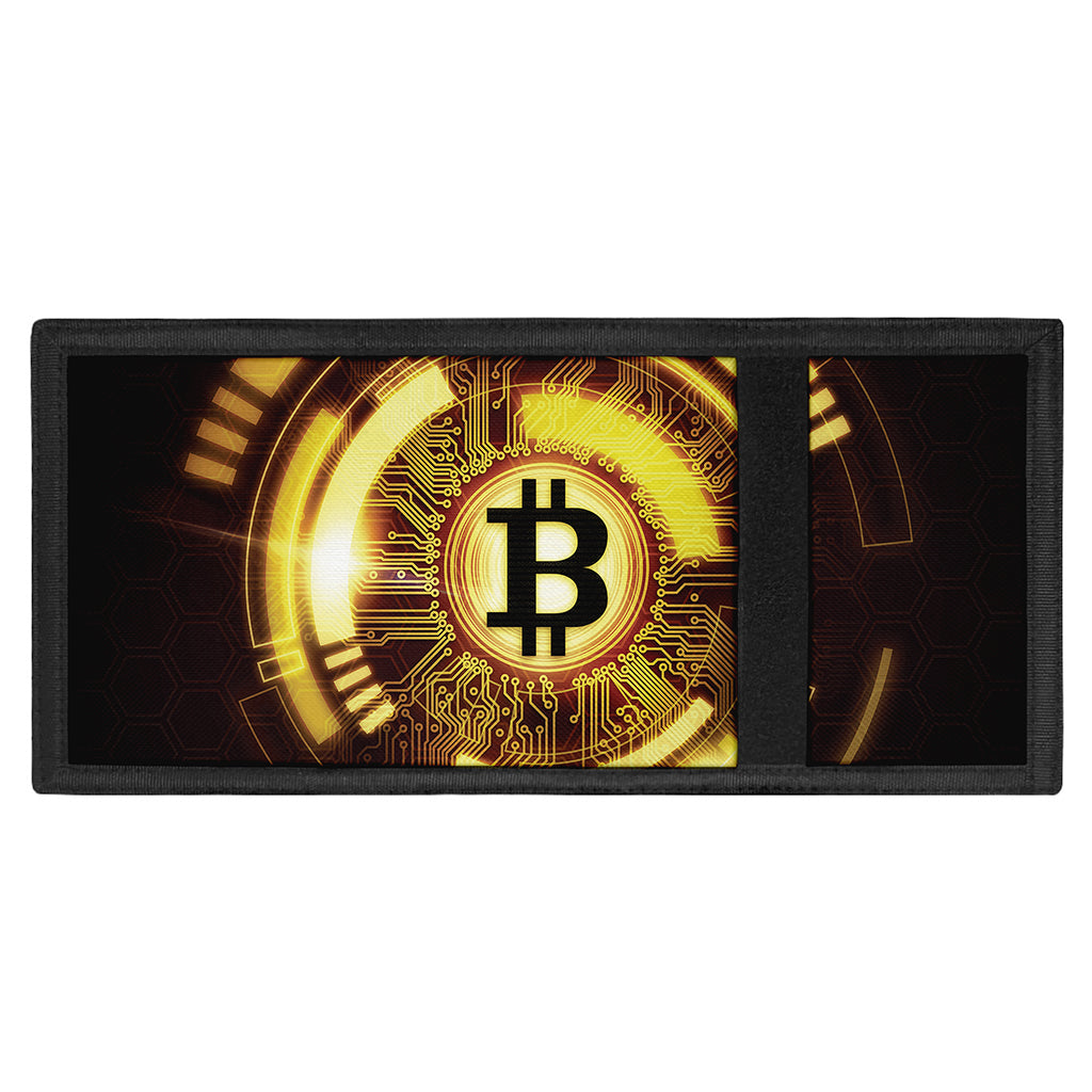 Bitcoin Crypto Symbol Print Trifold Wallet