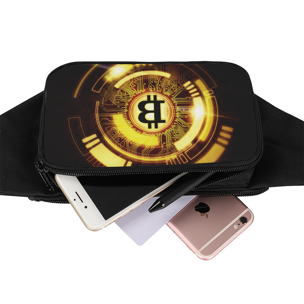 Bitcoin Crypto Symbol Print Waist Bag