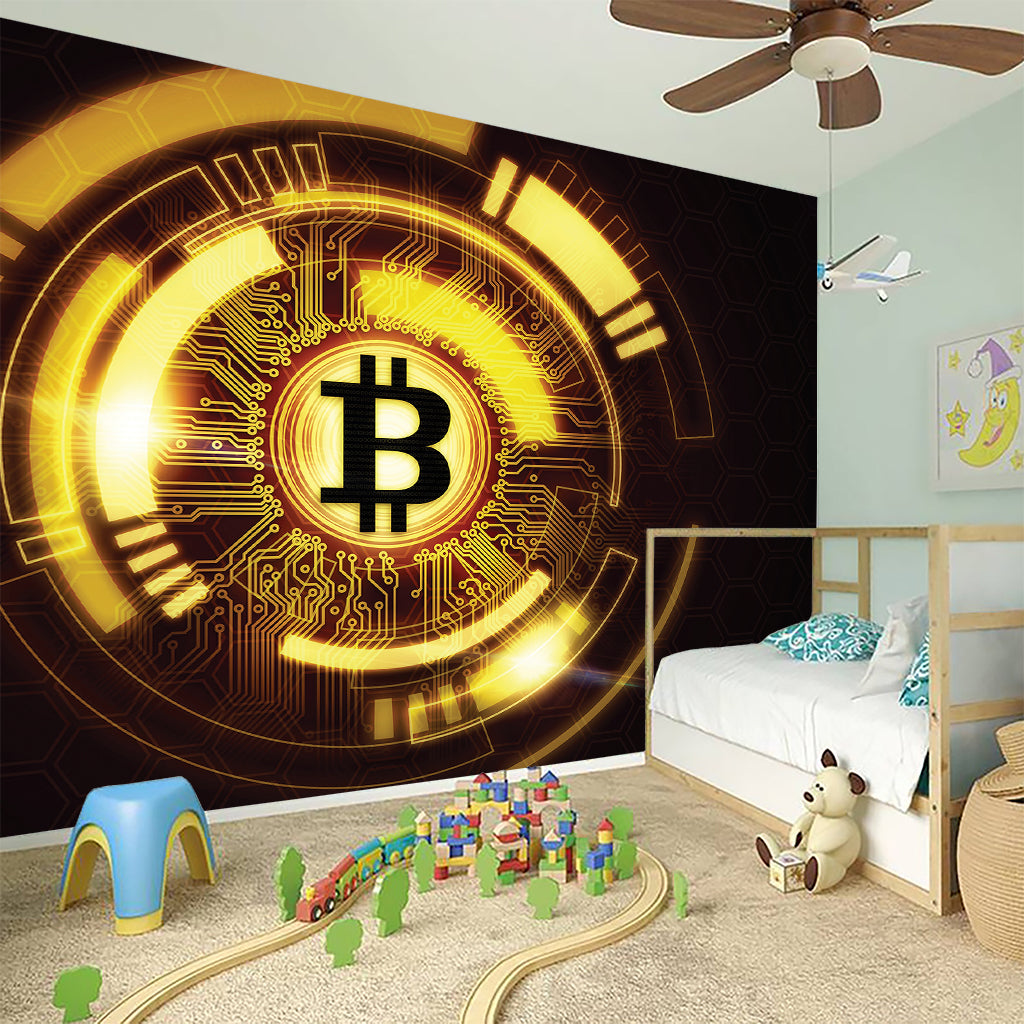 Bitcoin Crypto Symbol Print Wall Sticker