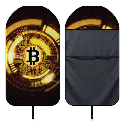 Bitcoin Crypto Symbol Print Waterproof Car Seat Cover
