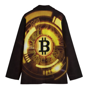 Bitcoin Crypto Symbol Print Women's Blazer