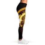 Bitcoin Crypto Symbol Print Women's Leggings