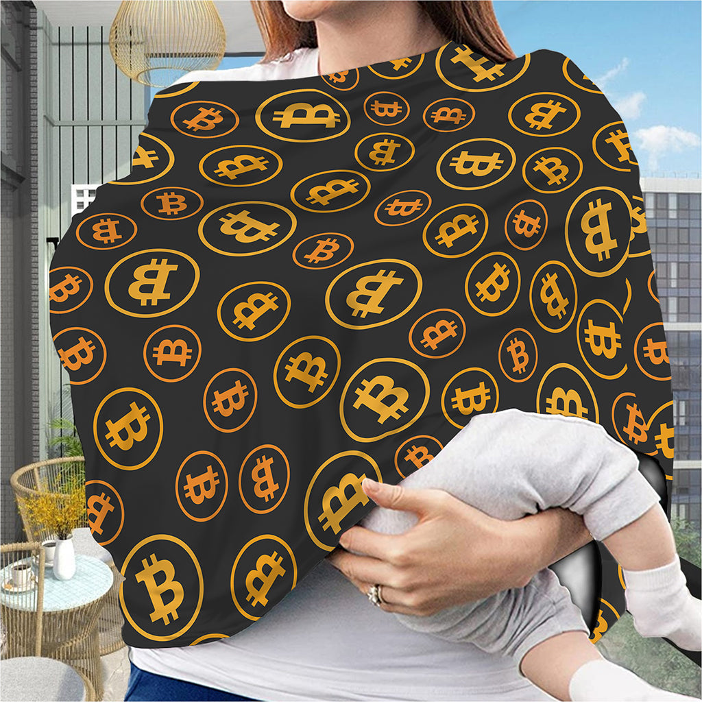 Bitcoin Cryptocurrency Pattern Print Baby Seat Cover