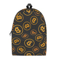 Bitcoin Cryptocurrency Pattern Print School Backpack