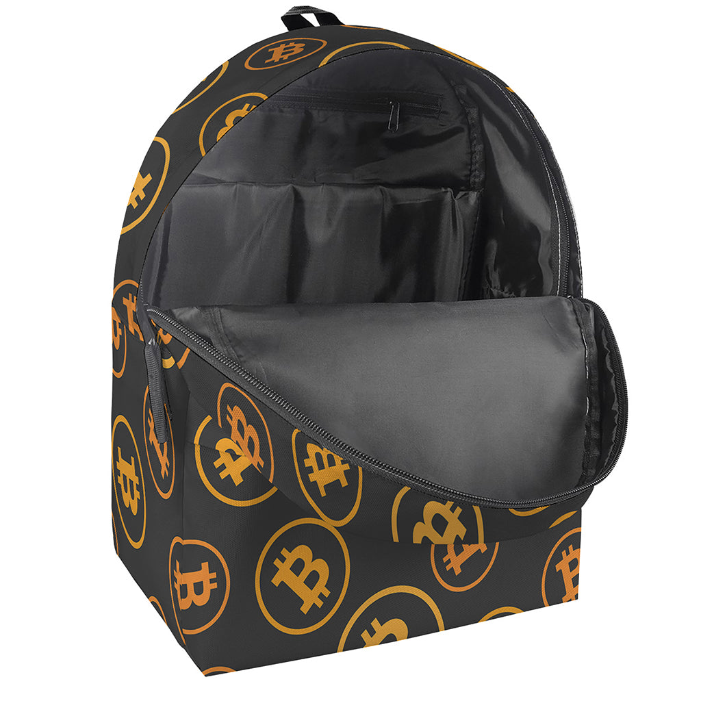 Bitcoin Cryptocurrency Pattern Print Backpack