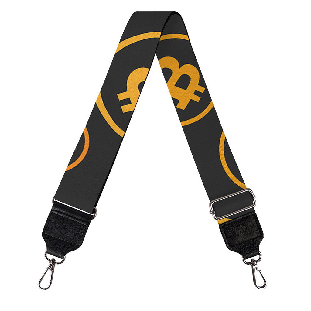 Bitcoin Cryptocurrency Pattern Print Bag Strap