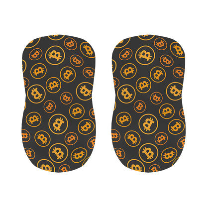 Bitcoin Cryptocurrency Pattern Print Bar Stool Covers