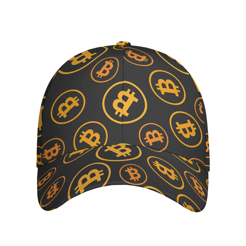Bitcoin Cryptocurrency Pattern Print Baseball Cap