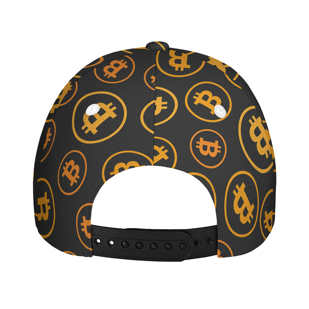 Bitcoin Cryptocurrency Pattern Print Baseball Cap