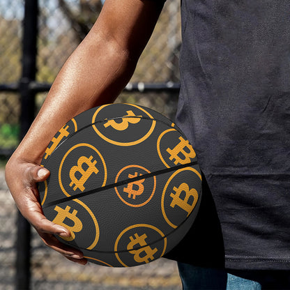 Bitcoin Cryptocurrency Pattern Print Basketball