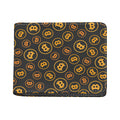 Bitcoin Cryptocurrency Pattern Print Bifold Wallet