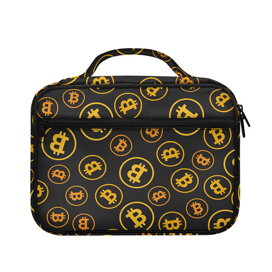 Bitcoin Cryptocurrency Pattern Print Briefcase Bible Bag