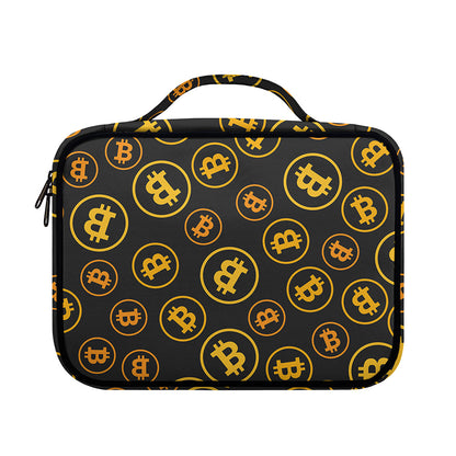Bitcoin Cryptocurrency Pattern Print Briefcase Bible Bag
