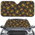 Bitcoin Cryptocurrency Pattern Print Car Windshield Sun Shade