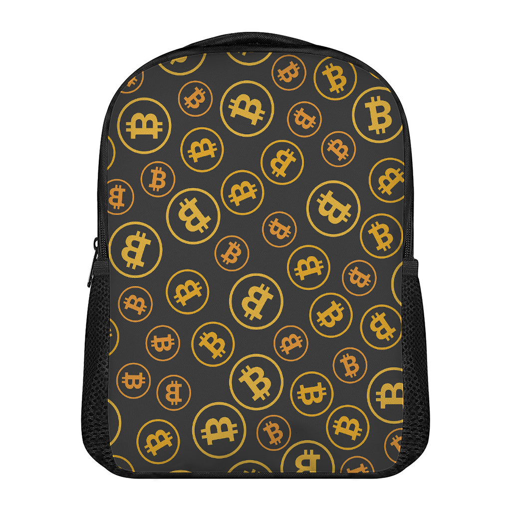 Bitcoin Cryptocurrency Pattern Print Casual Backpack