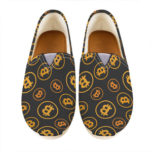 Bitcoin Cryptocurrency Pattern Print Casual Shoes