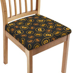 Bitcoin Cryptocurrency Pattern Print Chair Cushion Cover